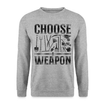 Paysagiste Aménagement Paysager - Sweat-shirt Unisexe - gris chiné - Devant - Alina (178cm) & Michal (187cm)