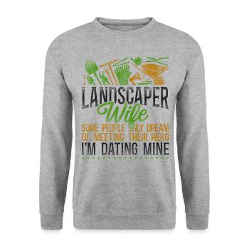 Landscaper Landscaping Landscape - Unisex Sweatshirt - salt & pepper - Front - Alina (178cm) & Michal (187cm)
