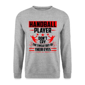 Handball Player Sports Game Handball - Unisex Sweatshirt - salt & pepper - Front - Alina (178cm) & Michal (187cm)