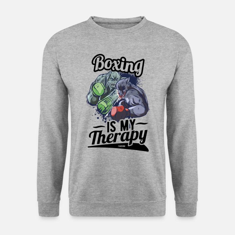 Boxing Is My Therapy - Unisex Sweatshirt - salt & pepper