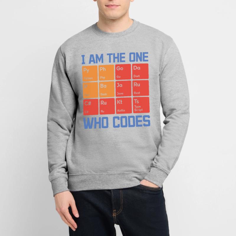 I Am The One Who Codes Programming Programmer Nerd Unisex Pullover