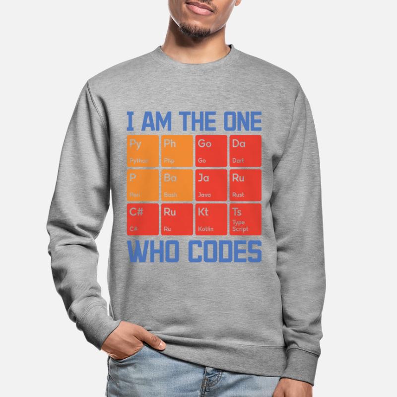I Am The One Who Codes Programming Programmer Nerd Unisex Pullover