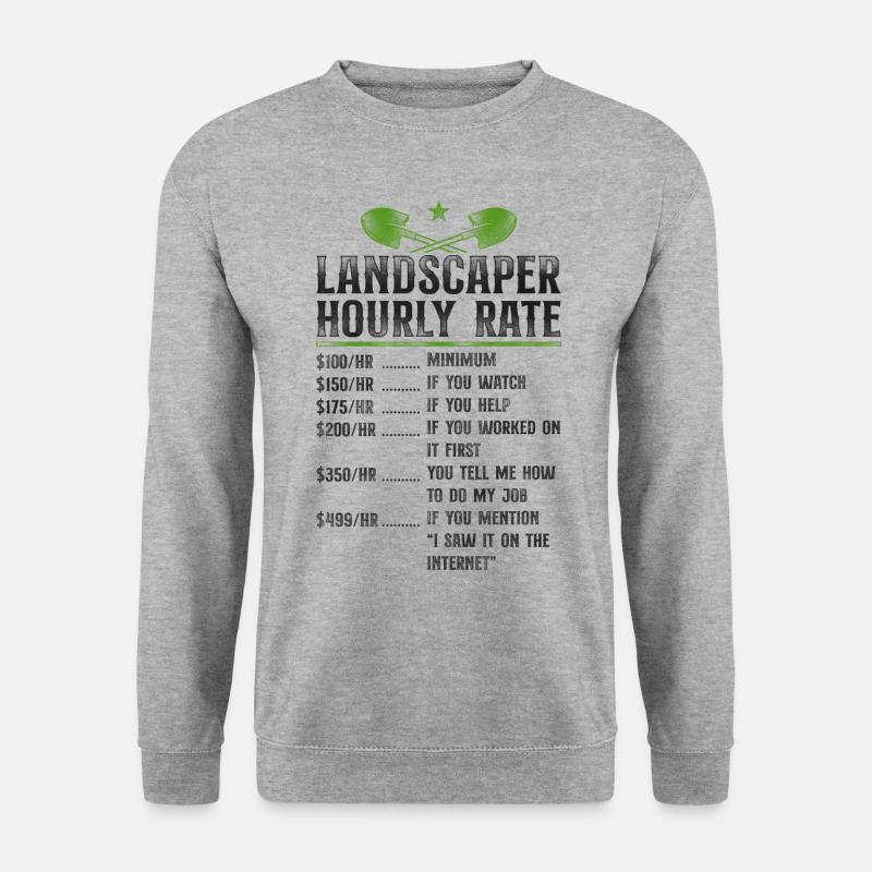 Landscaper Landscaping Landscape - Unisex Pullover - Weißgrau meliert