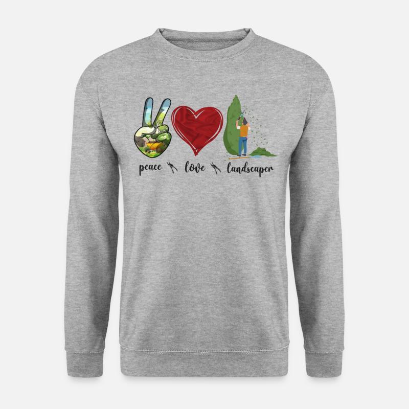 Landscaper Landscaping Landscape - Unisex Pullover - Weißgrau meliert