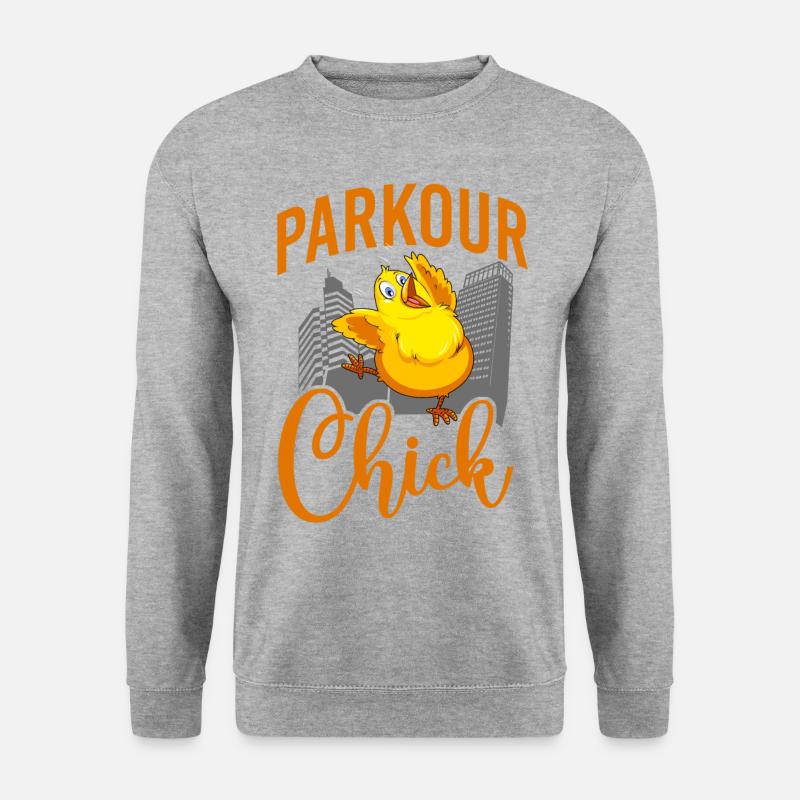 Parkour Free Running Traceur - Unisex Pullover - Weißgrau meliert