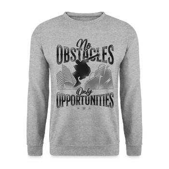 Parkour Free Running Traceur - Unisex Sweatshirt - salt & pepper - Front - Alina (178cm) & Michal (187cm)