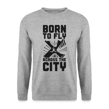 Parkour Free Running Traceur - Unisex Pullover - Weißgrau meliert - Vorne - Alina (178cm) & Michal (187cm)