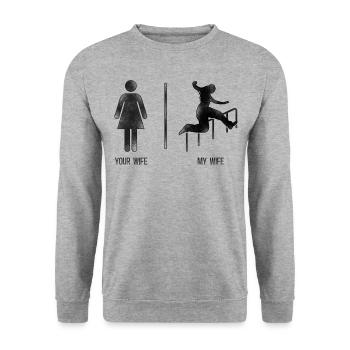Parkour Free Running Traceur - Sweat-shirt Unisexe - gris chiné - Devant - Alina (178cm) & Michal (187cm)