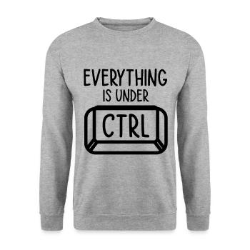 Everything Is Under Control Programmer Coder Softw - Unisex Pullover - Weißgrau meliert - Vorne - Alina (178cm) & Michal (187cm)