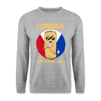 Philippines Filipino Spring Roll I Gift - Unisex Sweatshirt - salt & pepper - Front - Alina (178cm) & Michal (187cm)