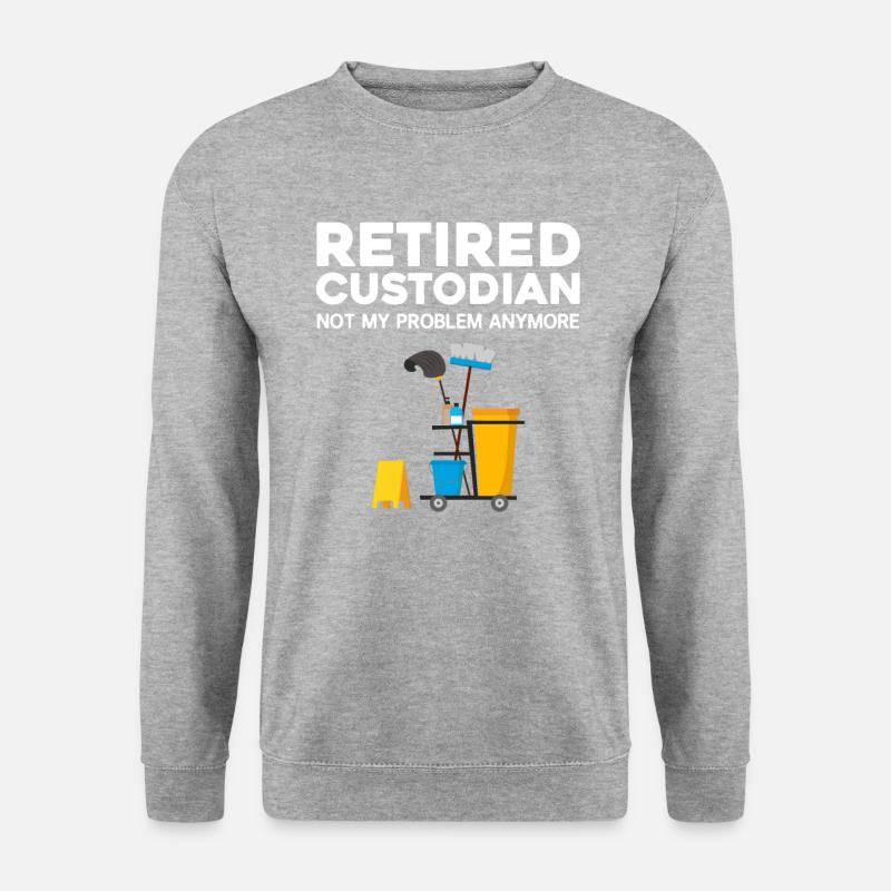 Retired Custodian, Custodian - Unisex Sweatshirt - salt & pepper