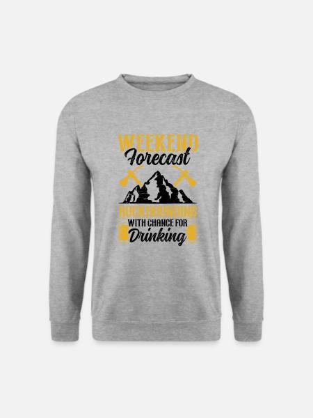 Wochenendprognose Rockhounding Drinking Geology - Unisex Pullover - Weißgrau meliert