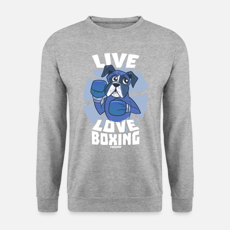 Boxe d’amour en direct - Sweat-shirt Unisexe - gris chiné
