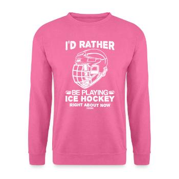Masque de hockey sur glace cool dire - Sweat-shirt Unisexe - rose - Devant