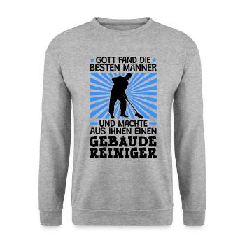 Die besten werden Gebäudereiniger Fensterputzer - Unisex Pullover - Weißgrau meliert - Vorne - Alina (178cm) & Michal (187cm)