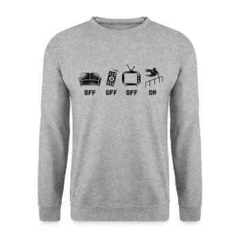 Parkour Free Running Traceur - Sweat-shirt Unisexe - gris chiné - Devant - Alina (178cm) & Michal (187cm)