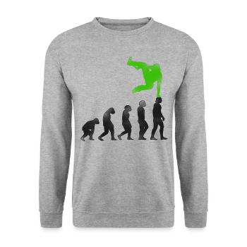 Parkour Free Running Traceur - Unisex Sweatshirt - salt & pepper - Front - Alina (178cm) & Michal (187cm)
