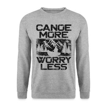 Canoe Canoeing Vintage Canoe More - Unisex Pullover - Weißgrau meliert - Vorne - Alina (178cm) & Michal (187cm)