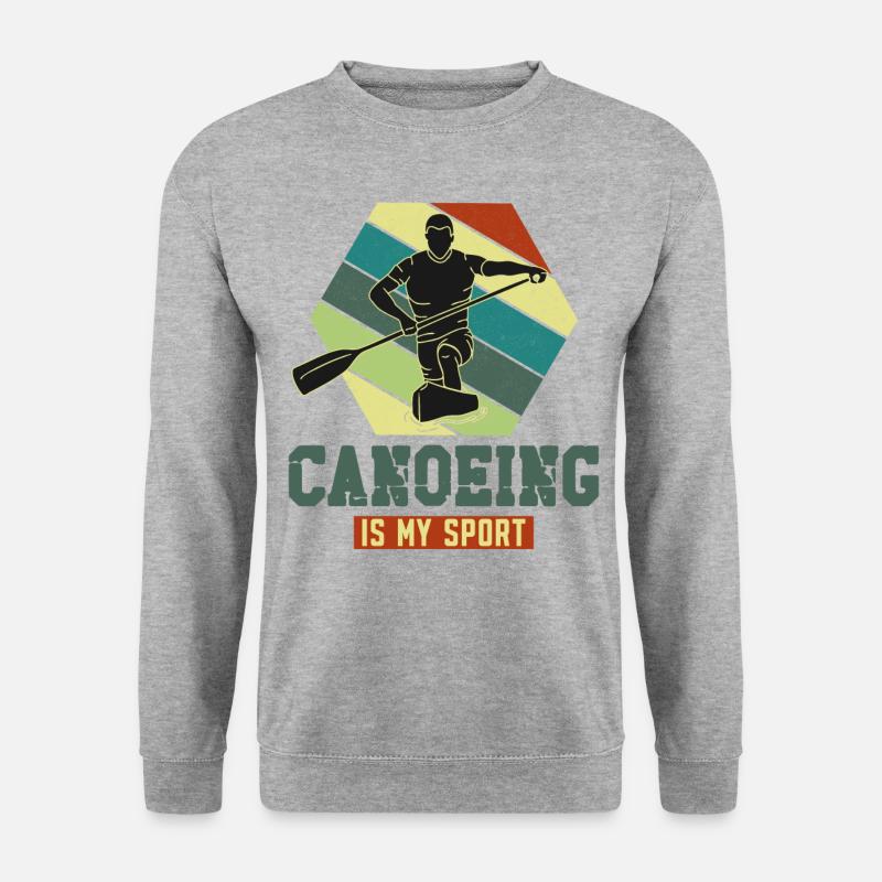 Canoe Canoeing Racing Canoe - Unisex Pullover - Weißgrau meliert
