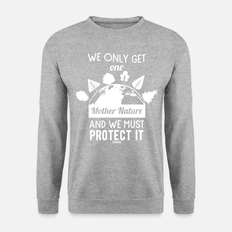 Naturschutz Umweltschutz Klimawandel - Unisex Pullover - Weißgrau meliert
