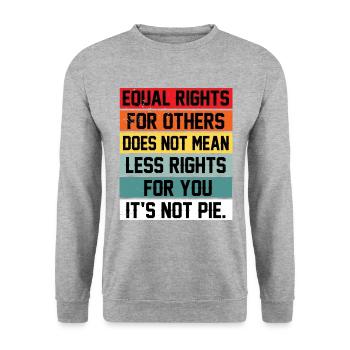 Equal Rights For Others Does Not Mean Less Rights - Unisex Pullover - Weißgrau meliert - Vorne - Alina (178cm) & Michal (187cm)