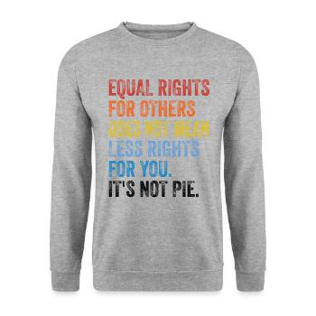 Equal Rights For Others Does Not Mean Less Rights - Unisex Pullover - Weißgrau meliert - Vorne - Alina (178cm) & Michal (187cm)