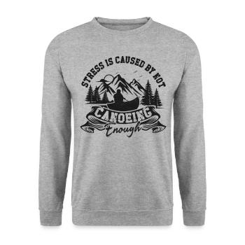 Canoe Canoeing Vintage Stress Is - Unisex Sweatshirt - salt & pepper - Front - Alina (178cm) & Michal (187cm)