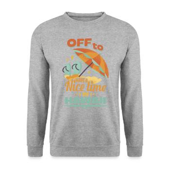 Hawaii Urlaub Aloha Sommer Hawaiian Geschenk - Unisex Pullover - Weißgrau meliert - Vorne - Alina (178cm) & Michal (187cm)