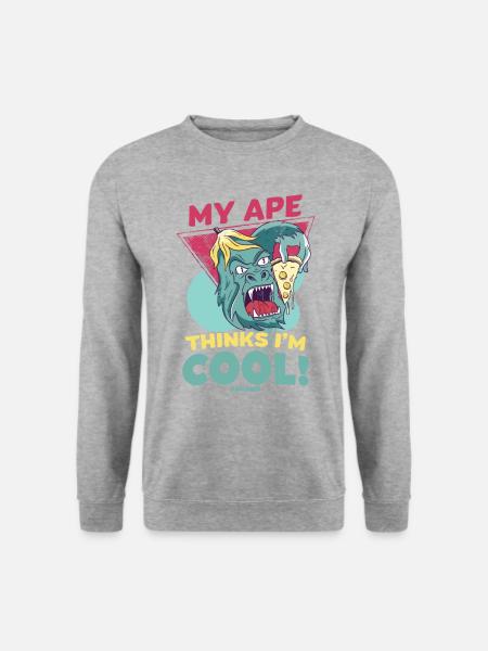 My Ape Thinks I'm Cool - Unisex Sweatshirt - salt & pepper