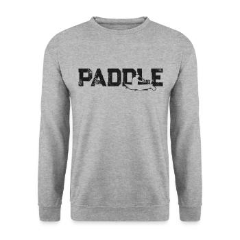 Canoe Canoeing Vintage Paddle - Unisex Pullover - Weißgrau meliert - Vorne - Alina (178cm) & Michal (187cm)