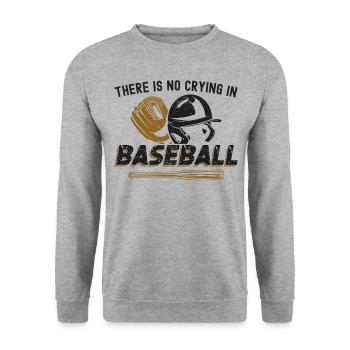 Baseball Fan Vintage There Is No - Unisex Sweatshirt - salt & pepper - Front - Alina (178cm) & Michal (187cm)
