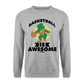 Le basketball est génial - Sweat-shirt Unisexe - gris chiné - Devant - Alina (178cm) & Michal (187cm)