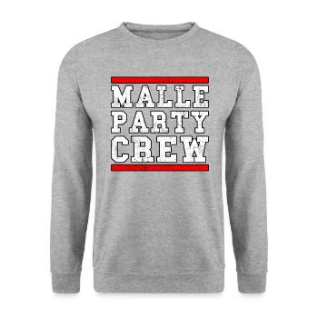 Malle Party Crew - Unisex Pullover - Weißgrau meliert - Vorne - Alina (178cm) & Michal (187cm)