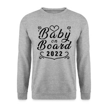 Bébé 2022 - Naissance Enceinte 2022 - Sweat-shirt Unisexe - gris chiné - Devant - Alina (178cm) & Michal (187cm)