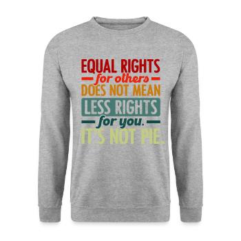 Equal Rights For Others Does Not Mean Less Rights - Unisex Pullover - Weißgrau meliert - Vorne - Alina (178cm) & Michal (187cm)