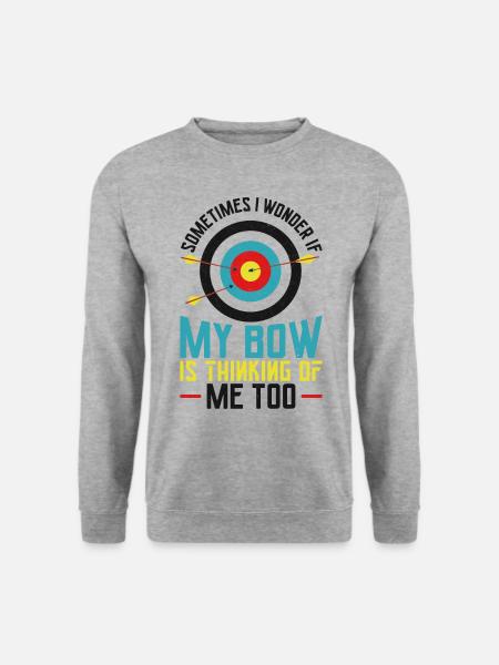 Archery Bow Archer Vintage Target - Sweat-shirt Unisexe - gris chiné