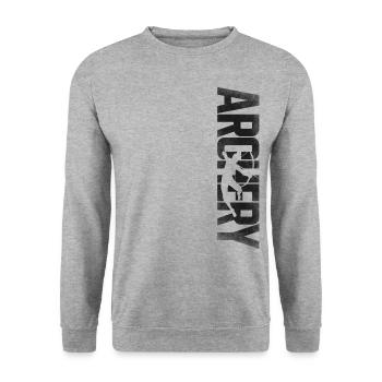 Archery Bow Archer Vintage Archery - Unisex Sweatshirt - salt & pepper - Front - Alina (178cm) & Michal (187cm)