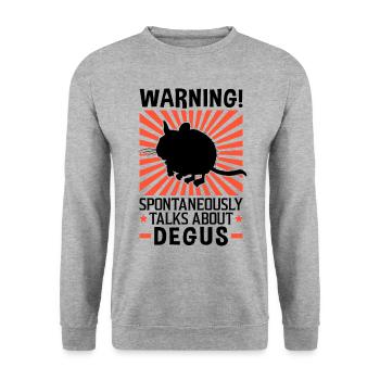 Spontaneously talks about Degus rodent - Unisex Sweatshirt - salt & pepper - Front - Alina (178cm) & Michal (187cm)