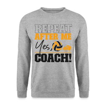 Volleyball Player Team Coach - Unisex Sweatshirt - salt & pepper - Front - Alina (178cm) & Michal (187cm)