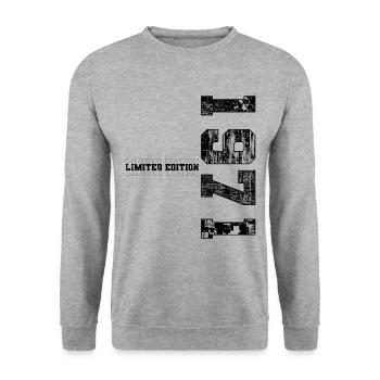 Édition limitée 1971 Année de naissance 1971 Anniversaire - Sweat-shirt Unisexe - gris chiné - Devant - Alina (178cm) & Michal (187cm)