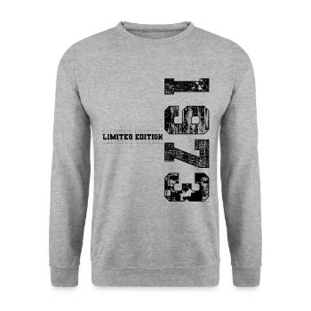 Édition limitée 1973 Année de naissance 1973 Anniversaire - Sweat-shirt Unisexe - gris chiné - Devant - Alina (178cm) & Michal (187cm)