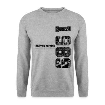 Édition limitée 1989 Année de naissance 1989 Anniversaire - Sweat-shirt Unisexe - gris chiné - Devant - Alina (178cm) & Michal (187cm)
