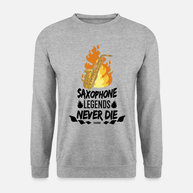 Saxophone Legends Never Die - Unisex Sweatshirt - salt & pepper