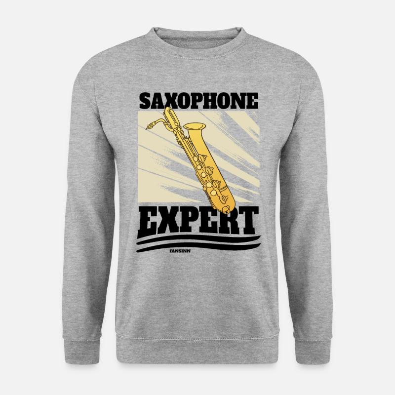 Saxophone Expert - Unisex Sweatshirt - salt & pepper