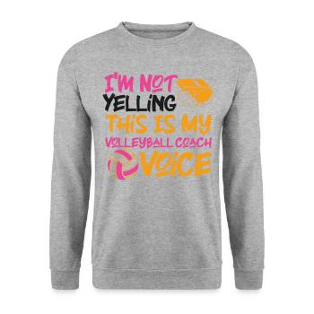 Volleyball Player Team Coach I'm - Unisex Pullover - Weißgrau meliert - Vorne - Alina (178cm) & Michal (187cm)