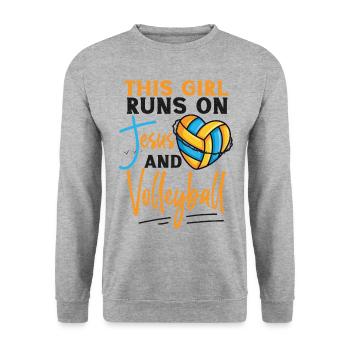 Joueur de volleyball Équipe Cette fille - Sweat-shirt Unisexe - gris chiné - Devant - Alina (178cm) & Michal (187cm)