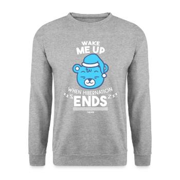 réveillez-moi lorsque l’hibernation est terminée - Sweat-shirt Unisexe - gris chiné - Devant - Alina (178cm) & Michal (187cm)