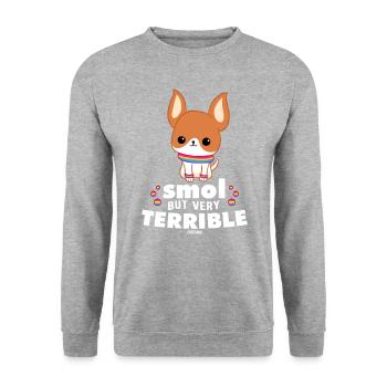 cute dog dog school cute - Unisex Sweatshirt - salt & pepper - Front - Alina (178cm) & Michal (187cm)