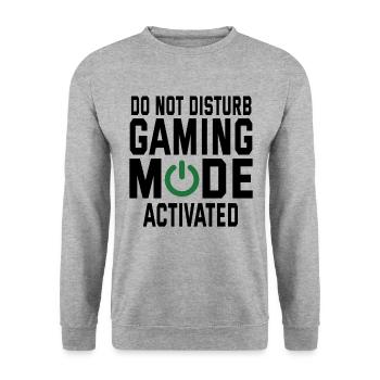 Do Not Disturb Gaming Mode Activated Video Game Pl - Unisex Pullover - Weißgrau meliert - Vorne - Alina (178cm) & Michal (187cm)
