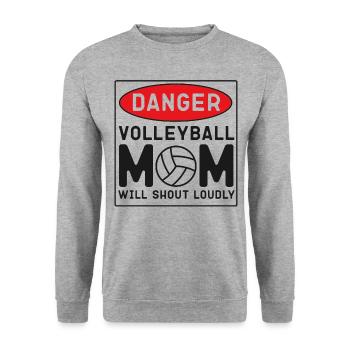 Volleyball Player Team Mom Mother - Unisex Sweatshirt - salt & pepper - Front - Alina (178cm) & Michal (187cm)